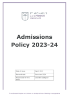 Admissions Policy 2023   24