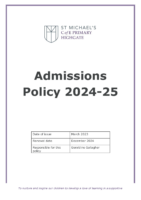 Admissions Policy 2024 25