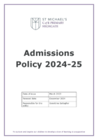 Admissions Policy 2024 25