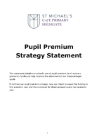 Pupil premium and recovery strategy