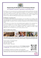 St Michael’s Learning Fund flyer