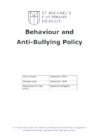 Behaviour and Anti Bullying Policy