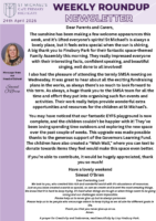 Weekly Round Up Newsletter 24th April 2026