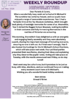 Weekly Round Up Newsletter 1st May  2026