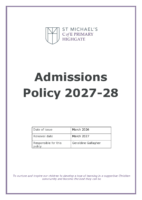 Admissions Policy 2027 28