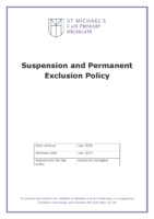Suspension and permanent exclusion policy